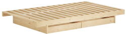 Karup Design Natúr színű borovi fenyő egyszemélyes ágy tárolóhellyel és ágyráccsal 90x200 cm Kanso - Karup Design