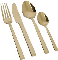 Kitchen Craft Aranyszínű rozsdamentes acél evőeszköz készlet 16 db-os Mikasa Diseno - Kitchen Craft