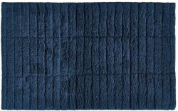Zone Tiles sötétkék pamut fürdőszobai kilépő, 80 x 50 cm - Zone