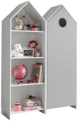 Vipack Fehér-világosszürke nyitott gyerek ruhásszekrény 115x171, 5 cm CASAMI - Vipack