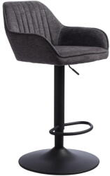 Unique Furniture Sötétszürke kárpitozott állítható magasságú-karfás bárszék (ülésmagasság 65 cm) Nolan - Unique Furniture