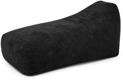 SLOWDOWN Fekete kordbársony babzsákfotel Snug Long 140 - SLOWDOWN