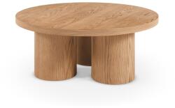 MOME Natúr színű kerek dohányzóasztal tölgyfa dekorral ø 100 cm Arancha - MOME