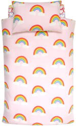 Catherine Lansfield Flanel gyerek ágyneműhuzat babaágyhoz 120x150 cm Rainbow Hearts - Catherine Lansfield