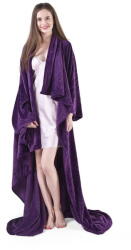 Restilo Lazy sötétlila mikroszálas takaró, 180 x 150 cm - DecoKing