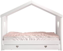VIPACK Fehér házikó alakú borovi fenyő gyerekágy kihúzható pótággyal, tárolóhellyel 90x200 cm AMORI - Vipack - bonami - 324 683 Ft