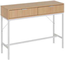Casa Selección Natúr színű konzolasztal tölgyfa dekorral 30x100 cm Mid-Lines - Casa Selección