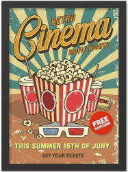 Wallity Kép 40x55 cm Retro Cinema - Wallity