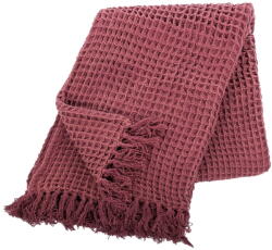Tiseco Home Studio Waffle világos bordó pamut takaró, 130 x 170 cm - Tiseco Home Studio