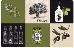 douceur d'intérieur Tányéralátét 28.5x44 cm Olive - douceur d'intérieur