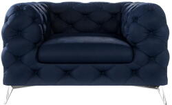 Ropez Sötétkék bársony fotel Chelsea - Ropez