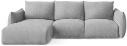 Makamii Világosszürke zsenília kinyitható sarokkanapé (bal oldali-heverő résszel) Leila - Makamii