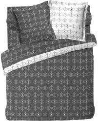 douceur d'intérieur Fehér-sötétszürke kétszemélyes-hosszabbított pamut paplanhuzat 240x220 cm Aristide - douceur d'intérieur