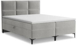 Makamii Világosszürke ágyneműtartós boxspring ágy 160x200 cm Pakalana - Makamii