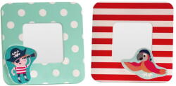 Premier Housewares Piros-türkiz fa képkeret szett 2 db-os 12x12 cm Pirate - Premier Housewares