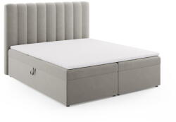 Milo Casa Szürke boxspring ágy tárolóhellyel 180x200 cm Gina - Milo Casa