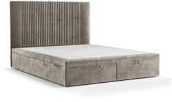 Maison de Reve Bézs kárpitozott ágyneműtartós franciaágy 160x200 cm Mavel - Maison de Rêve