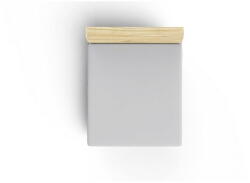 Mijolnir Szürke gumis pamut lepedő 140x190 cm - Mijolnir