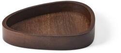 LIND DNA Barna dekoratív fa tárolódoboz 18x16x3 cm Curve M - LIND DNA