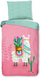 Good Morning Rózsaszín-türkiz egyszemélyes pamut gyerek ágyneműhuzat 140x200 cm Lalama - Good Morning