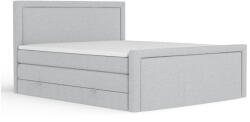 Maison de Reve Világosszürke ágyneműtartós boxspring ágy 140x200 cm Lavenda - Maison de Rêve