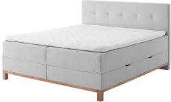 meise.möbel Világosszürke boxspring ágy tárolóhellyel 160x200 cm Catania - Meise Möbel