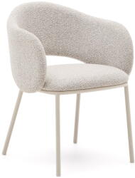 Kave Home Elefántcsont színű kárpitozott étkezőfotel Maina - Kave Home