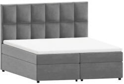 ROPEZ Szürke ágyneműtartós boxspring ágy 140x200 cm Flip - Ropez