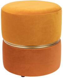 White Label Narancssárga bársony puff Bubbly - White Label