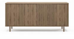 Marckeric Natúr színű komód tölgyfa dekorral 180x80x40 cm Salma - Marckeric