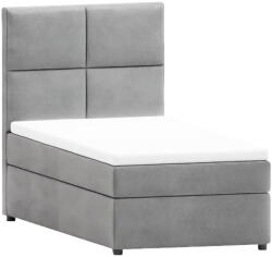 ROPEZ Világosszürke kárpitozott ágyneműtartós egyszemélyes ágy ágyráccsal 90x200 cm Lena - Ropez