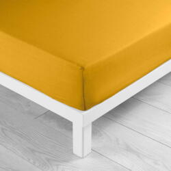 douceur d'intérieur Sárga gumis pamut lepedő 180x200 cm Lina - douceur d'intérieur