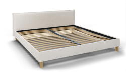 ROPEZ Krémszínű kárpitozott franciaágy ágyráccsal 200x200 cm Tina - Ropez