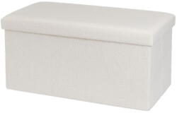 Casa Selección Fehér buklé puff Ecru - Casa Selección - bonami - 20 871 Ft