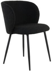 Light & Living Fekete kárpitozott étkezőfotel Elyna - Light & Living