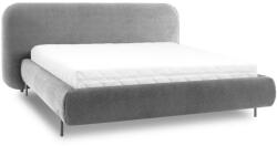 Eltap Szürke kárpitozott ágyneműtartós franciaágy ágyráccsal 160x200 cm Pointt - ELTAP