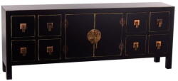 Ixia Fekete alacsony komód 130x50, 5 cm Oriente - Ixia