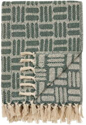 House Nordic Zöld újrahasznosított pamut takaró 130x180 cm Adana - House Nordic