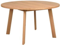 Rowico Home Natúr színű kerek bővíthető étkezőasztal tölgyfa dekorral ø 130 cm Glenside - Rowico