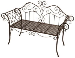 Garden Pleasure Fekete-sötétbarna fém kerti pad Selene - Garden Pleasure