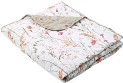 Catherine Lansfield Zöld-bézs pamut steppelt ágytakaró 200x220 cm Grasmere Floral - Catherine Lansfield