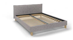 ROPEZ Szürke kárpitozott franciaágy ágyráccsal 160x200 cm Tina - Ropez