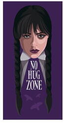 Jerry Fabrics Sötétlila pamut gyerek fürdőlepedő 70x140 cm Wednesday - Jerry Fabrics