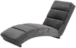 Actona Slinky szürke bársony fekvőfotel - Actona