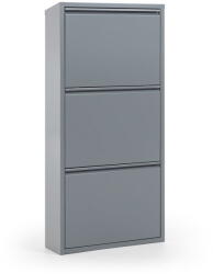 Kave Home Világosszürke fém billenő ajtós cipőtartó 50x103x15 cm Ode - Kave Home
