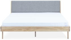 GAZZDA Szürke-natúr színű tölgyfa franciaágy 140x200 cm Fawn - Gazzda