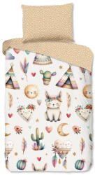 Good Morning Bézs egyszemélyes pamut gyerek ágyneműhuzat 140x200 cm Luz - Good Morning