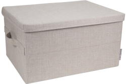 Bigso Bézs fedeles textil tárolódoboz 34x45x25 cm Soft Storage - Bigso Box of Sweden