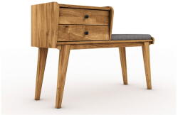 The Beds Fiókos tölgyfa pad, világosszürke ülőrésszel Retro - The Beds