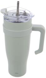 Orion Zsályaszínű termobögre szívószállal 1, 2 l Termo - Orion